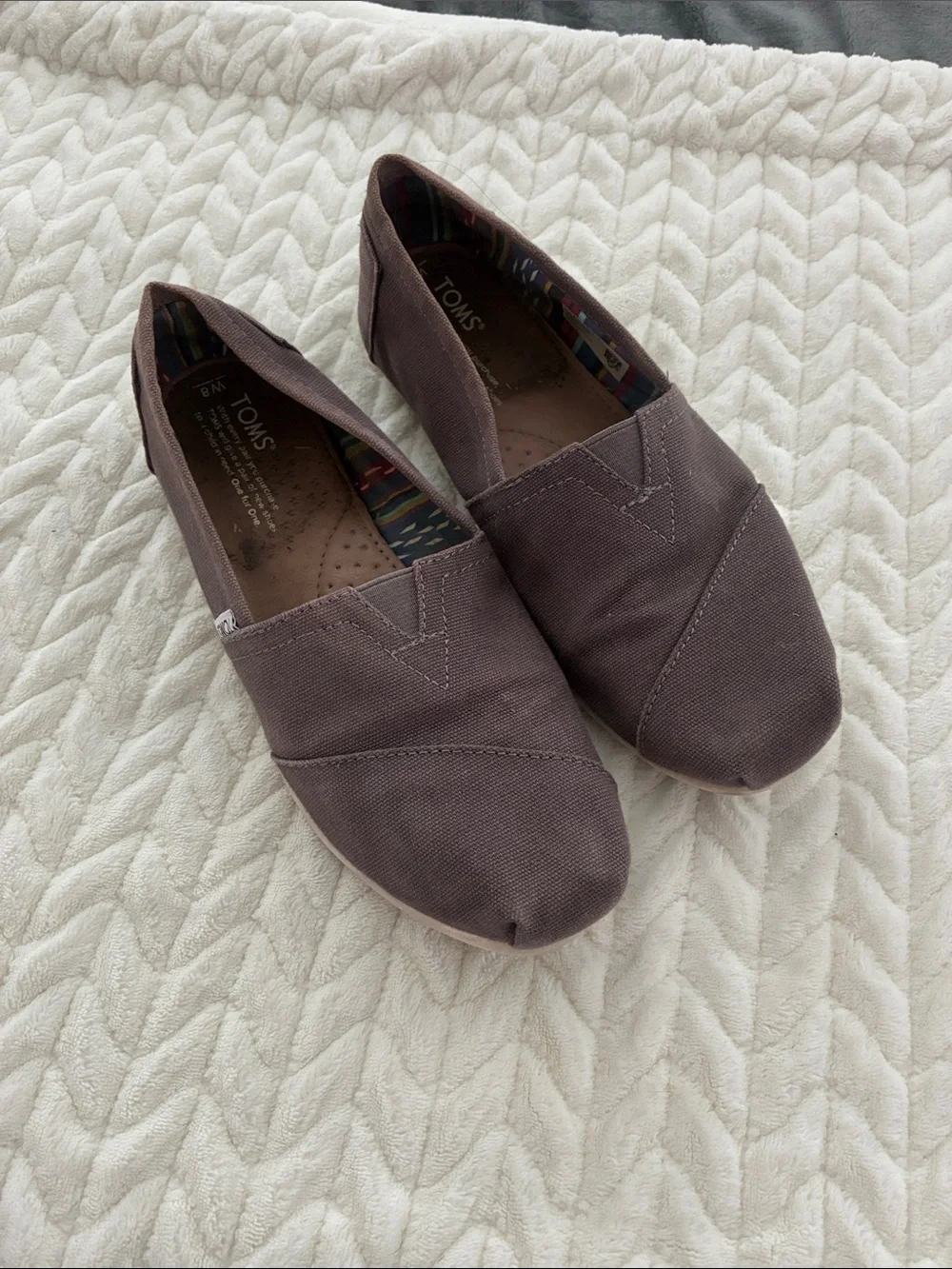 TOMS Women's Canvas Slip-On Shoes - Brown